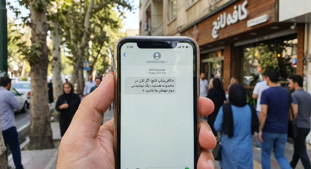 نمونه متن پیامک مکان‌محور